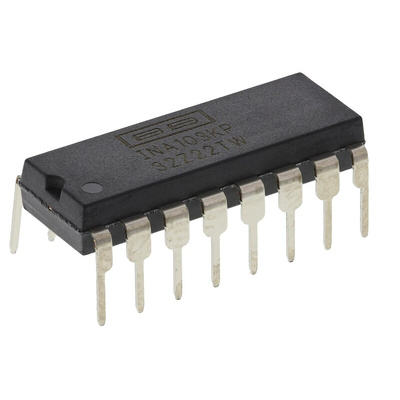 INA103KP Texas Instruments, Instrumentation Amplifier, 30μV Offset 6MHz, 16-Pin PDIP