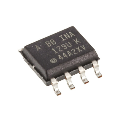 INA129UA Texas Instruments, Instrumentation Amplifier, 125μV Offset 1.3MHz, 8-Pin SOIC