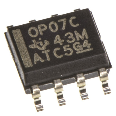 OP07CD Texas Instruments, Precision, Op Amp, 600kHz, 8-Pin SOIC