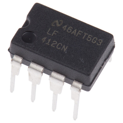 LF412CN/NOPB Texas Instruments, Op Amp, 4MHz, 8-Pin MDIP