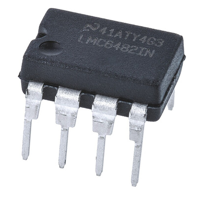 LMC6482IN/NOPB Texas Instruments, Op Amp, RRIO, 1.5MHz, 5 → 15 V, 8-Pin MDIP