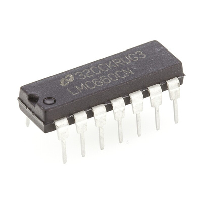 LMC660CN/NOPB Texas Instruments, Precision, Op Amp, 1.4MHz, 5 → 15 V, 14-Pin MDIP