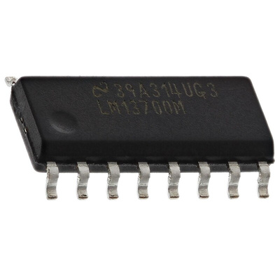 LM13700M/NOPB Texas Instruments, Transconductance, Op Amp, 2MHz, 3 → 28 V, 16-Pin SOIC