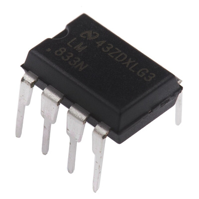 LM833N/NOPB Texas Instruments, Audio, Op Amp, 15MHz, 8-Pin MDIP