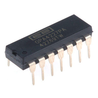 OPA4227PA Texas Instruments, Op Amp, 8MHz, 14-Pin PDIP