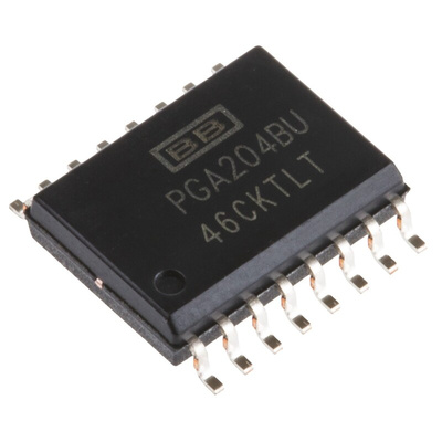 PGA204BU Texas Instruments, Instrumentation Amplifier, 50μV Offset, 16-Pin SOIC