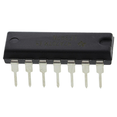 LF347N Texas Instruments, Op Amp, 3MHz, 14-Pin PDIP