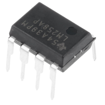 LM258AP Texas Instruments, Precision, Op Amp, 700kHz, 5 → 28 V, 8-Pin PDIP