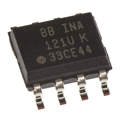 INA121U Texas Instruments, Instrumentation Amplifier, 500μV Offset 600kHz, 8-Pin SOIC