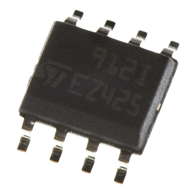 TS912IDT STMicroelectronics, Low Power, Op Amp, RRIO, 1MHz, 3 → 15 V, 8-Pin SOIC