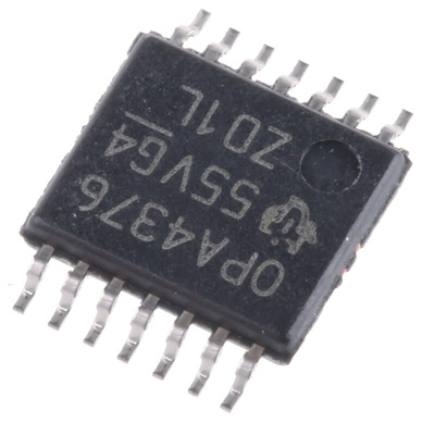 OPA4376AIPW Texas Instruments, Op Amp, 5.5MHz, 3 V, 5 V, 14-Pin TSSOP