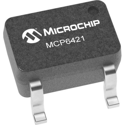 MCP6421T-E/OT Microchip, Op Amp, 90kHz 0.001 MHz, 1.8 V → 5.5 V V, 5-Pin SOT-23