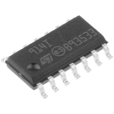 TS914ID STMicroelectronics, Low Power, Op Amp, RRIO, 1MHz, 3 → 15 V, 14-Pin SOIC