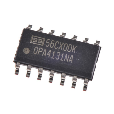 OPA4131NA Texas Instruments, Precision, Op Amp, 4MHz, 14-Pin SOIC