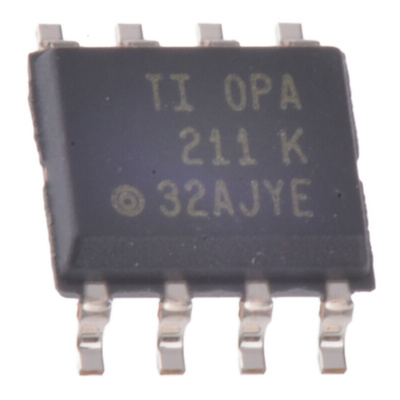 OPA211ID Texas Instruments, Precision, Op Amp, 80MHz 1 MHz, 4.5 → 36 V, 8-Pin SOIC