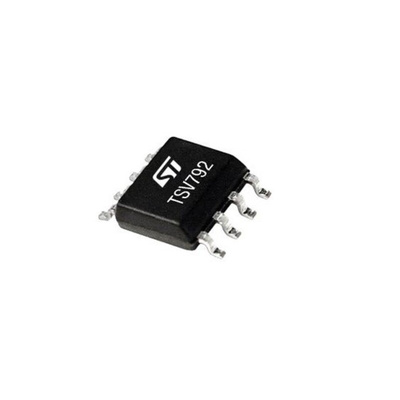TSV792IYDT STMicroelectronics, High Bandwidth, Op Amp, RRIO, 50MHz 50 MHz, 6 V, 8-Pin SO8