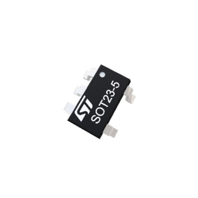 TSV791ILT STMicroelectronics, Operational Amplifier, Op Amps, RRIO, 50MHz, 2.7 → 5.5 V, 5-Pin SOT23-5