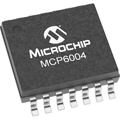 MCP6004T-E/ST Microchip, Op Amp, 1MHz, 14-Pin TSSOP