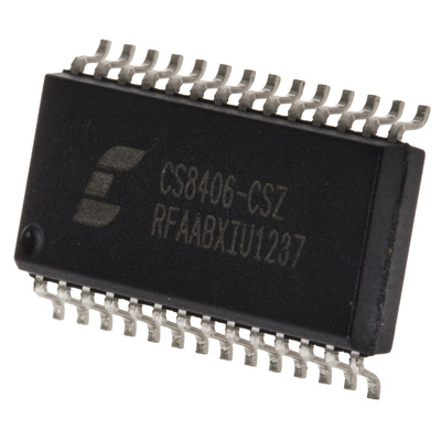 CS8406-CSZ Cirrus Logic, Audio Processor, 28-Pin SOIC