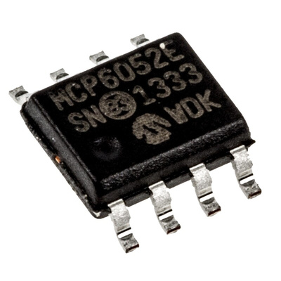 MCP6052-E/SN Microchip, Precision, Op Amp, RRIO, 380kHz, 3 V, 5 V, 8-Pin SOIC