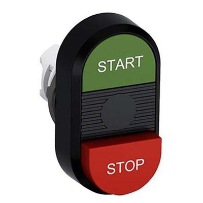 ABB Oval Green, Red Push Button Head - Momentary Modular Series, 22mm Cutout, Round