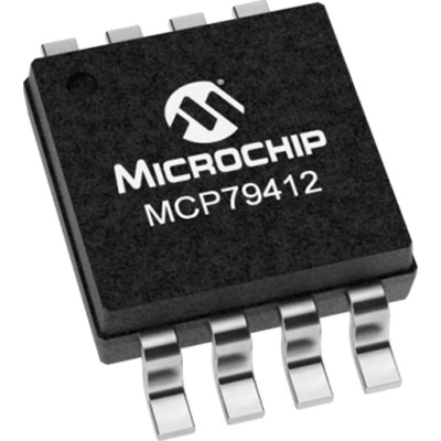 Microchip MCP79412-I/MS, Real Time Clock (RTC) Serial-I2C, 8-Pin MSOP