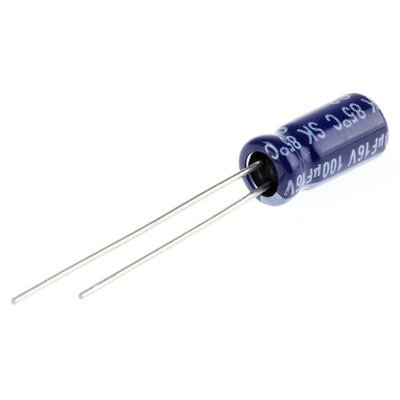 Yageo 100μF Electrolytic Capacitor 16V dc, Through Hole - SK016M0100B2F-0511