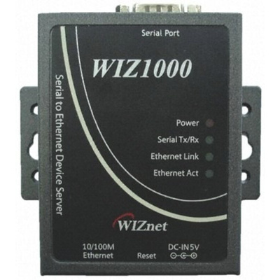 WIZnet Inc WIZ1000 Interface Adapter, 10/100 Ethernet, RJ45, RS232