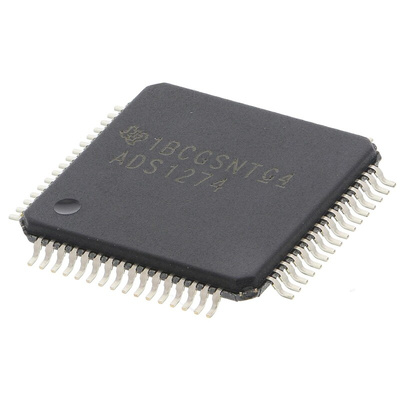 Texas Instruments, Quad 24-bit- ADC 144ksps, 64-Pin HTQFP