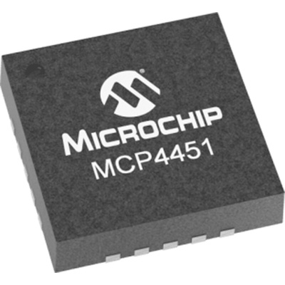 MCP4451-503E/ST, Digital Potentiometer 50kΩ 257-Position Linear 4-Channel Serial-I2C 20 Pin, TSSOP