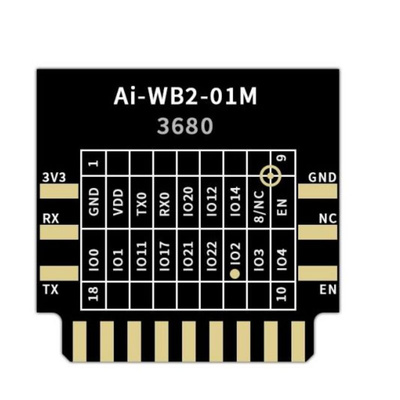 RF Solutions Ai-WB2-01M 2.7 → 3.6V WiFi and Bluetooth Module, IEEE 802.11 b/g/n ADC, GPIO, I2C, SPI, UART