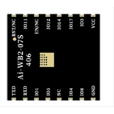 RF Solutions Ai-WB2-07S 2.7 → 3.6V WiFi and Bluetooth Module, IEEE 802.11 b/g/n ADC, GPIO, I2C, SPI, UART