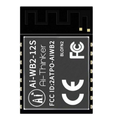 RF Solutions Ai-WB2-12S 2.7 → 3.6V WiFi and Bluetooth Module, IEEE 802.11 b/g/n ADC, GPIO, I2C, SPI, UART