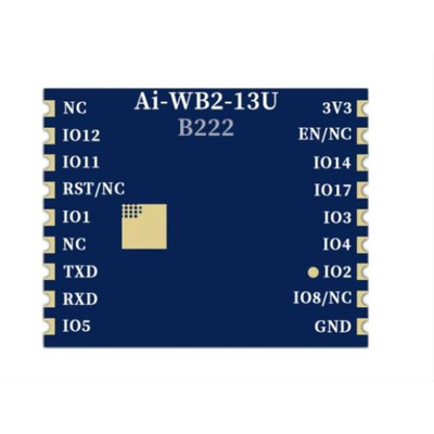 RF Solutions Ai-WB2-13U 2.7 → 3.6V WiFi and Bluetooth Module, IEEE 802.11 b/g/n ADC, GPIO, I2C, SPI, UART