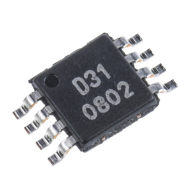 Texas Instruments, DAC 16 bit-, 93ksps, -1.25%FSR Serial (SPI/QSPI/Microwire), 8-Pin MSOP