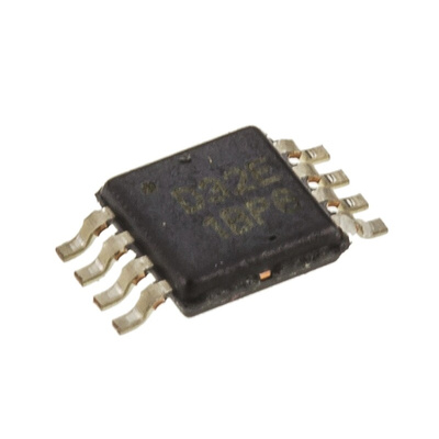 Texas Instruments, DAC Dual 16 bit-, 93ksps, -1%FSR Serial (SPI/QSPI/Microwire), 8-Pin MSOP