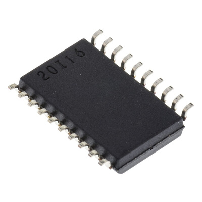 Texas Instruments, DAC Octal 12 bit-, 283ksps, ±0.6%FSR Serial (SPI/QSPI/Microwire), 20-Pin SOIC