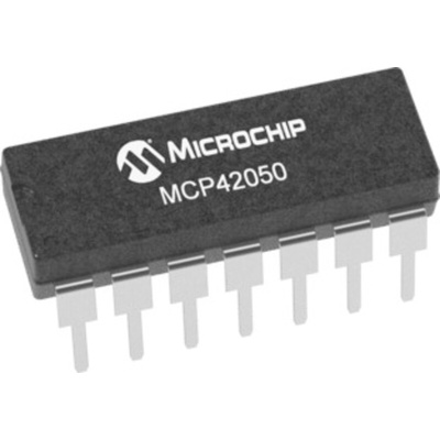 MCP42050-I/P, Digital Potentiometer 50kΩ 256-Position Linear 2-Channel Serial-SPI 14 Pin, PDIP