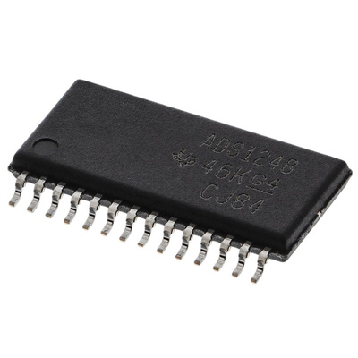 Texas Instruments, Octal 24-bit- ADC 2ksps, 28-Pin TSSOP