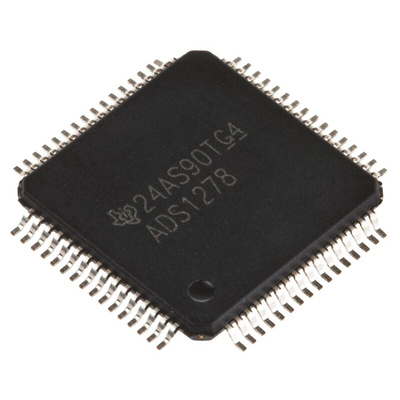 Texas Instruments, Octal 24 bit- Audio ADC 144ksps, 64-Pin HTQFP
