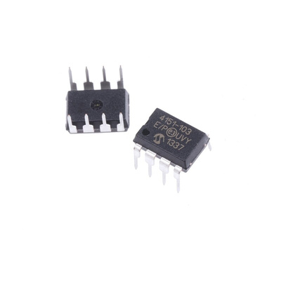 MCP4151-103E/P, Digital Potentiometer 10kΩ 257-Position Linear Serial-SPI 8 Pin, PDIP
