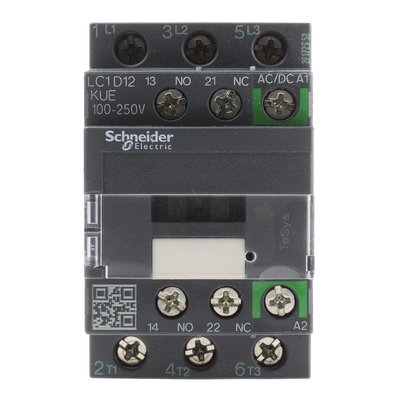 Schneider Electric LC1D Series Contactor, 230 V ac Coil, 3-Pole, 12 A, 5.5 kW, 3NO, 690 V ac