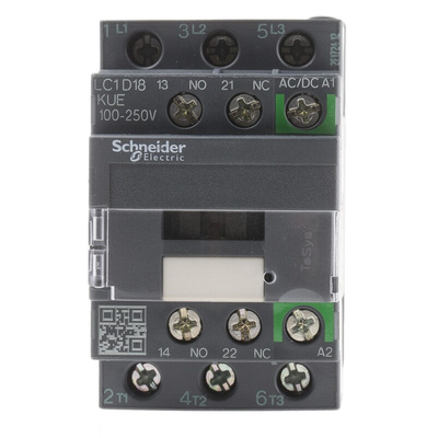 Schneider Electric LC1D Series Contactor, 230 V ac Coil, 3-Pole, 18 A, 7.5 kW, 3NO, 690 V ac