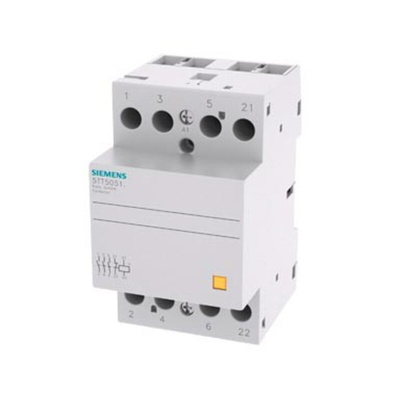 Siemens 5TT Series Contactor, 24 V ac/dc Coil, 4-Pole, 63 A, 3NO + 1NC, 400 V ac