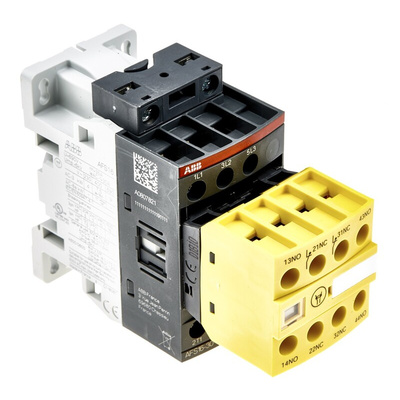 ABB Jokab AFS Series Contactor, 100 to 250 V ac/dc Coil, 3-Pole, 28 A, 3NO, 600 V ac