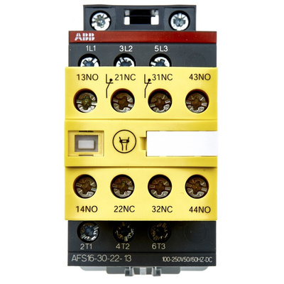 ABB Jokab AFS Series Contactor, 100 to 250 V ac/dc Coil, 3-Pole, 28 A, 3NO, 600 V ac