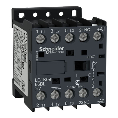 Schneider Electric Reversing Contactor, 24 V dc Coil, 4-Pole, 20 A, 2NO + 2NC