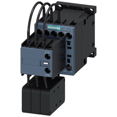 Siemens Contactor, 110 V ac Coil, 3-Pole, 18 A, 1NO + 1NC