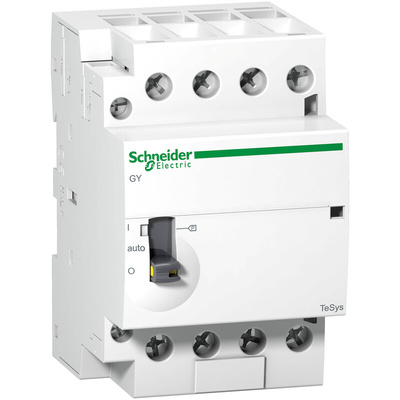 Schneider Electric Contactor, 220 → 240 V ac Coil, 4-Pole, 40 A, 4NO