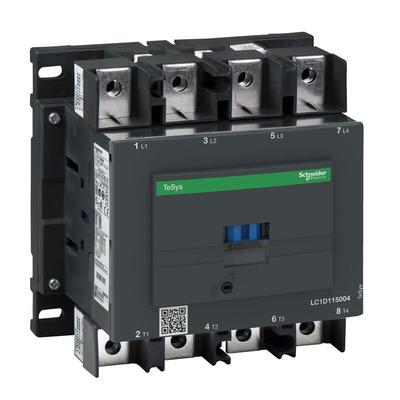 Schneider Electric Contactor, 230 V ac Coil, 4-Pole, 200 A, 4NO